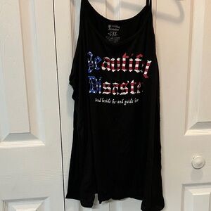 Beautiful Disaster Women's Black Muscle Tee